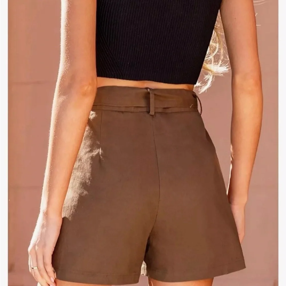 CUPSHE Women Pants Lace Up Pocket Shorts Wide Leg Loose